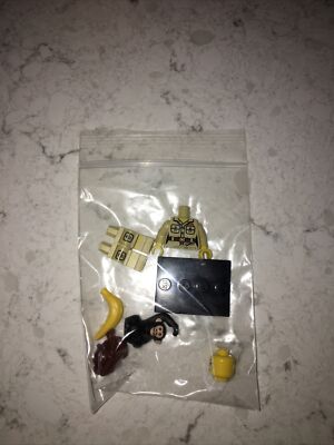 Authentic Lego Minifigure Zoo Keeper Monkey Banana Excellent, Used