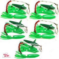 5pcs Green Fishing Daisy Bird Chain Squid Lure Teaser Trolling Big Game Fish WOW