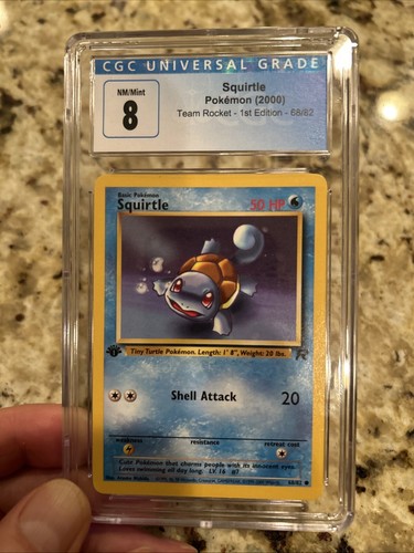 Squirtle (1st Edition) graded CGC 8 for sale on eBay