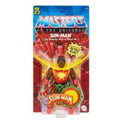 Mattel 2022 MOTU Masters Of The Universe Retro Play SUN-MAN HDR90 DAMAGED PACKAG