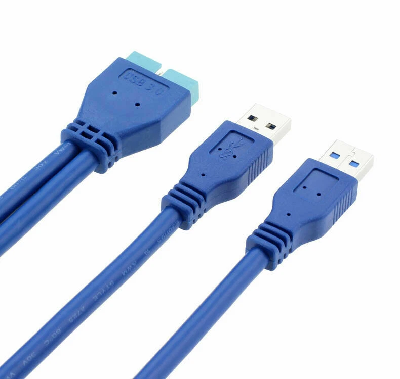 USB 3.0 A to 20 Pin Motherboard Extension Cable Y Splitter 0.3m - Image 3 of 4