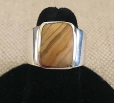 Stone in Sterling Silver Ring Size 9