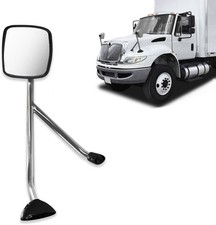Chrome Hood Mirror For International 4300 Truck Driver Left Side Chrome Hood Mirror For International 4300 Truck Driver Left Side