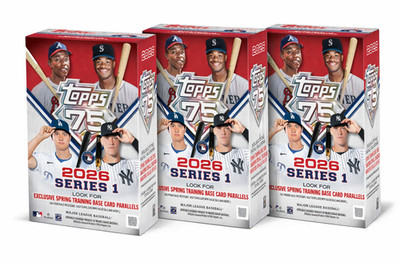 3x 2026 Topps Series 1 Baseball Value Box Factory Sealed MLB Card Bundle