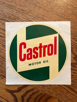 Original 1960s Racing Castrol Motor Oil Window Decal Application Never Applied