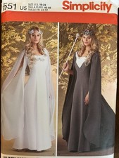Simplicity 1551 Medieval Pattern, Renaissance Dress, Princess Gown Costume NEW