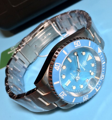 STEELDIVE SUB DIVER WATER GHOST 41 MM ESFERA TURQUESA SEIKO NH35 ¡AUTO ZAFIRO! - Imagen 14 de 20