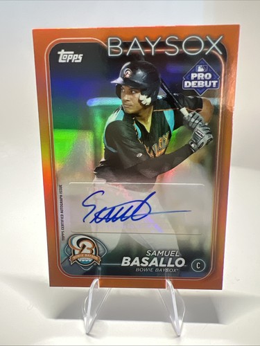 2024 Topps Pro Debutto-Samuel Basallo #PD-146 Autografi in lamina arancione /25 RC - Foto 2 di 3