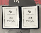 AMERICAN EAGLE 2011 & 2012 ONE OUNCE SILVER PROOF COINS