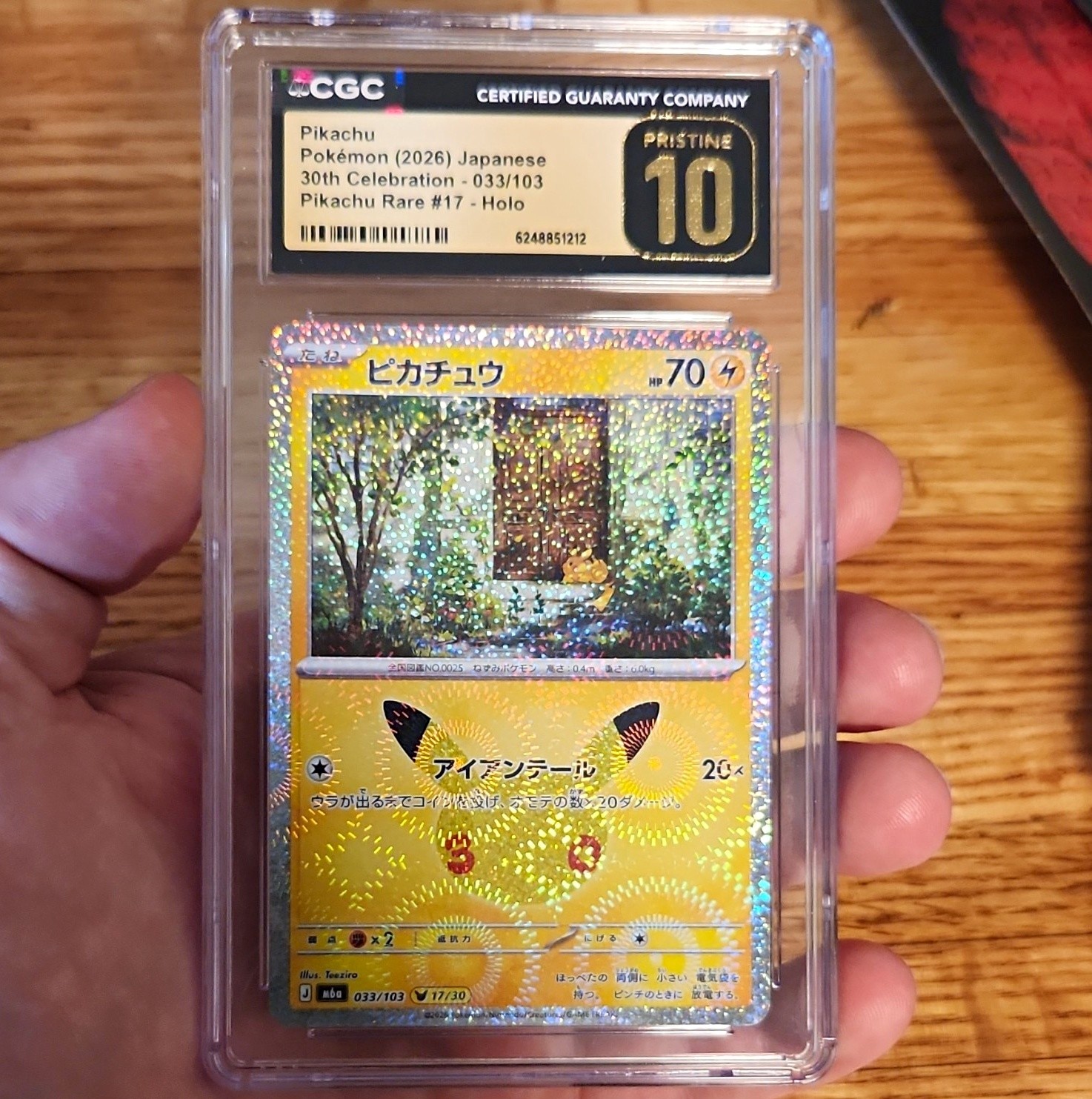 Pokémon TCG Pikachu 033/103 30th Celebration Japanese 2026 Holo CGC Pristine 10