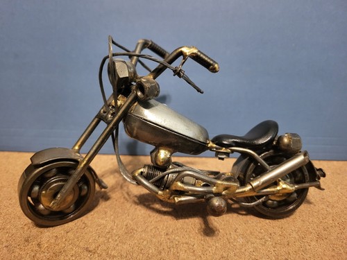 Super Cool Nuts n Bolts Spark plug Recycled Motorcycle HC Metal Art Sculpture