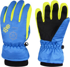 Kids Ski Snow Gloves Windproof for Boys Girls Winter Cold Weather Riding Driving