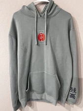 DGK Breaker Hoodie Mens Medium Seafoam Green Skate Japanese Zen Wave Sweatshirt