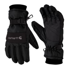 Carhartt Men's Waterproof Insulated Knit Cuff Glove, Black, Large Large, Black