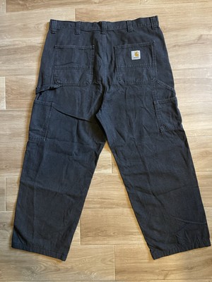 CARHARTT WIP OG SINGLE KNEE PANT - Black (stone Washed) SIZE L HEMMED