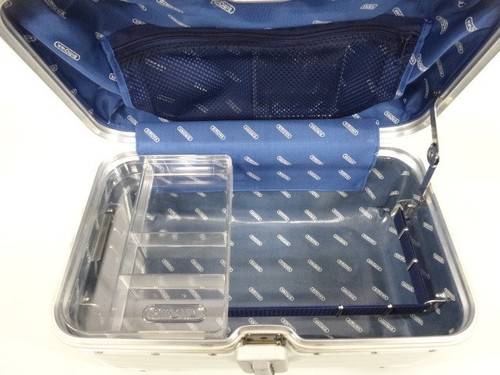 Used Rimowa Topas 928.38 Aluminum Beauty Case Makeup Vanity Box 17L Silver - Picture 7 of 10