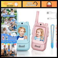 Kids Video Walkie Talkies, 2 Pack Long Range Toy Walkie-Talkie for Kids
