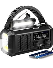 Radio meteorol gica de emergencia 20000mAh NOAA/AM/FM con 74000 mWh USB/solar