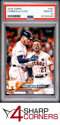 2018 TOPPS #361 CARLOS CORREA-JOSE ALTUVE ASTROS PSA 10