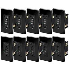 GFCI Outlet 20Amp GFI Receptacle Tamper Resistant Commercial Grade Black 10 Pack