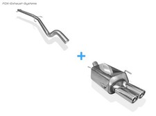  Racing-Komplettanlage ab Kat Opel Zafira A OPC 2x80mm eingerollt + Absorber