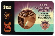 3u Topps Stadium Club: 1985 All-Star Game Minneapolis - Gold Ring Phone Card