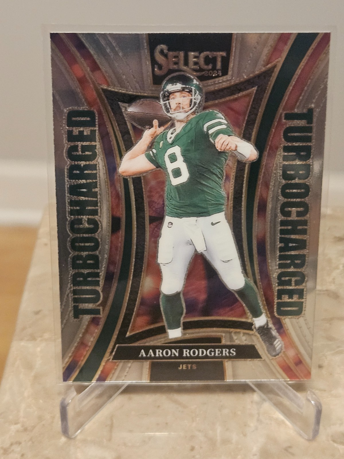 Aaron Rodgers #8 Football Cards 2024 Panini Select Turbocharged trading card — raw and PSA graded price guide