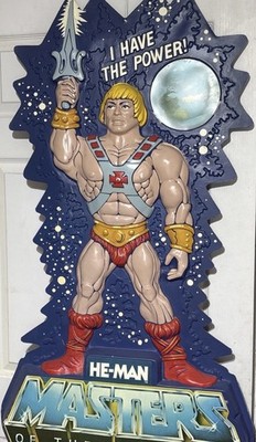 1983 Masters of the Universe He-Man Double Sided Store Display Mattel 45x25 MOTU