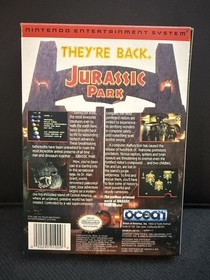 1992 Authentic Jurassic Park Nintendo NES CIB Cart w Box & Inserts. NM Cond Rare