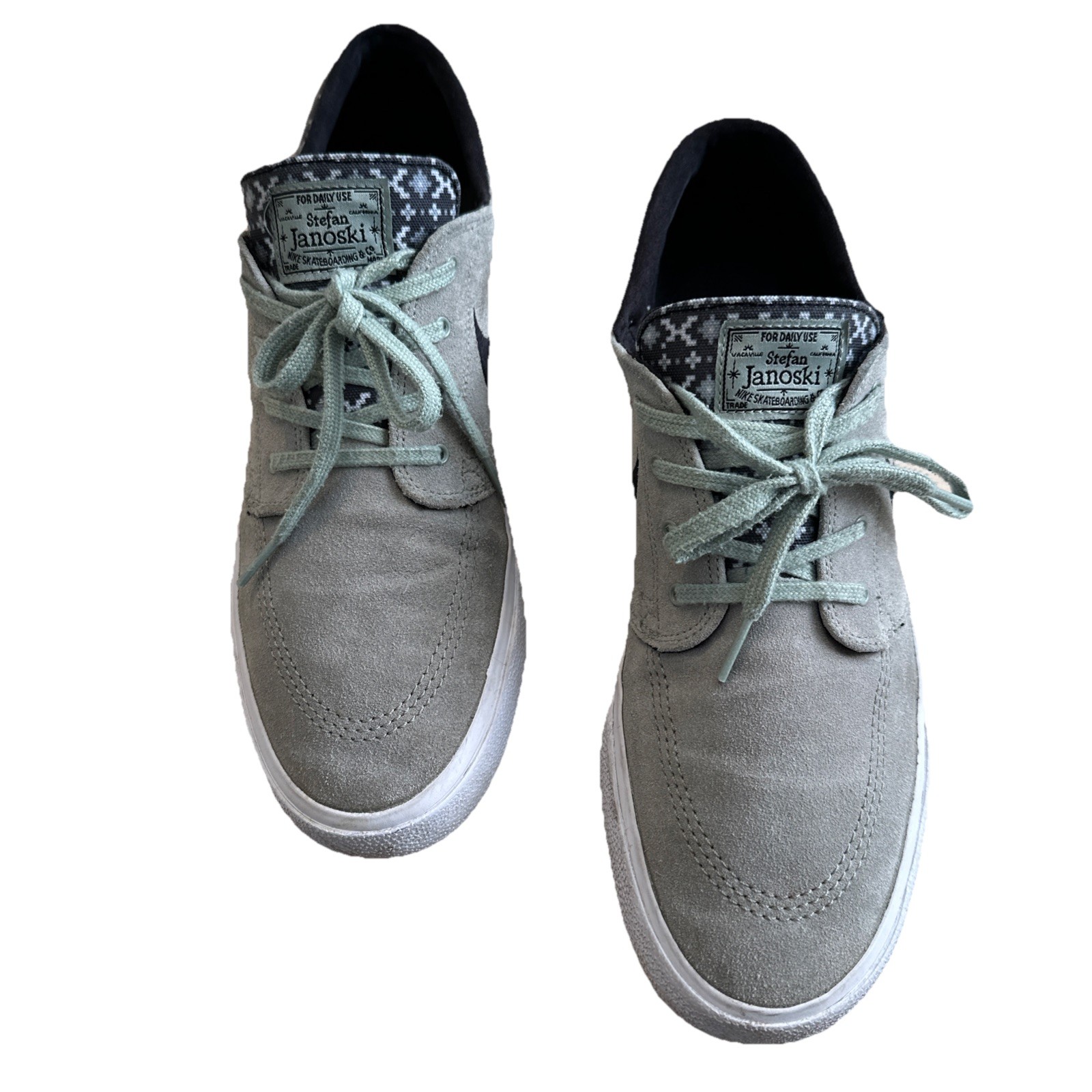 Nike Stefan Janoski Shoes Mens 11.5 CI2231-300 Gray Suede Skate Sneakers SB #783