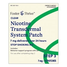 Foster & Thrive Step 3 Nicotine Transdermal Patches – 7 mg – Clear – 2-Pack