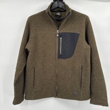 Aigle Polartec Full Zip Men s Size M Brown Bl...