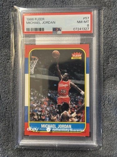 1986-87 MICHAEL JORDAN! RC PSA 8 Fleer #57 Rookie BULLS HOF GRAIL!! INVEST NM-MT