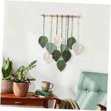 foutrey Macrame Wall Hanging Leaves Wall Decor,Boho Wall Art Tapestry Home