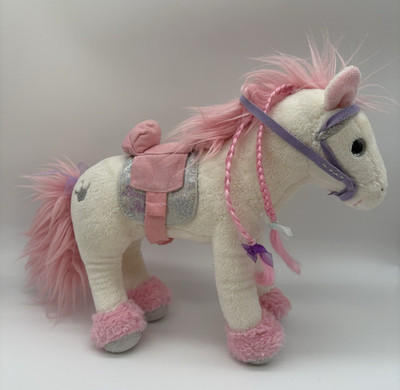 Kuscheltier Pferd Princess Mimi 27cm X 37cm rosa beige Plüschtier Stofftier