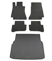 Gummi FußMatten Kofferraumwanne FüR Mercedes C-Klasse S205 Kombi 2014-2018 Set