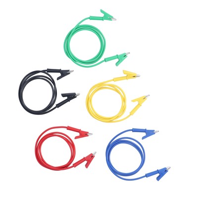 5Pcs Krokodil Clip Test Blei Dual Ended 10mm Öffnung Prüfung Kabel Draht Für Bat