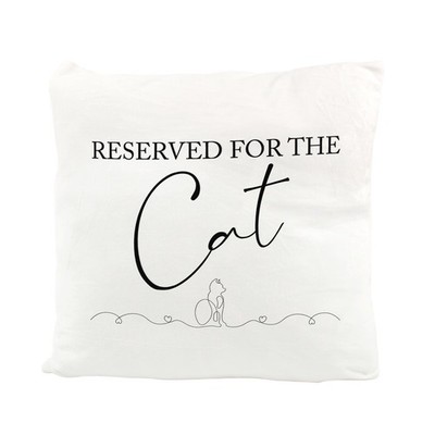 Reserved for the Cat Cushion - Velvet-Feel Throw Pillow Gifts for Cat Owners