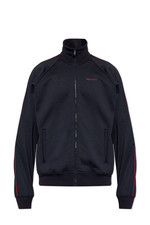 ALEXANDER MCQUEEN Navy Blue Stand-Up Collar Sweatshirt New  Authentic