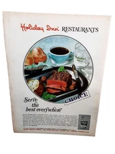 Vintage 1968 Holiday Inn Food Ad Steak Dinner Restaurant Advertising