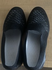 Ladies Black Mesh Front Slip Ons with Rubber Sole Size 7 Brand New Never Worn