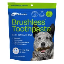 Brushless Toothpaste Dog Dental Chews - Large Breeds 10 ct