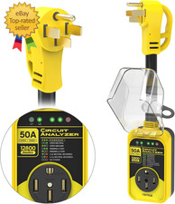 RV Surge Protector 50 Amp 12800 Joules RV Circuit Analyzer Full Protection IP67