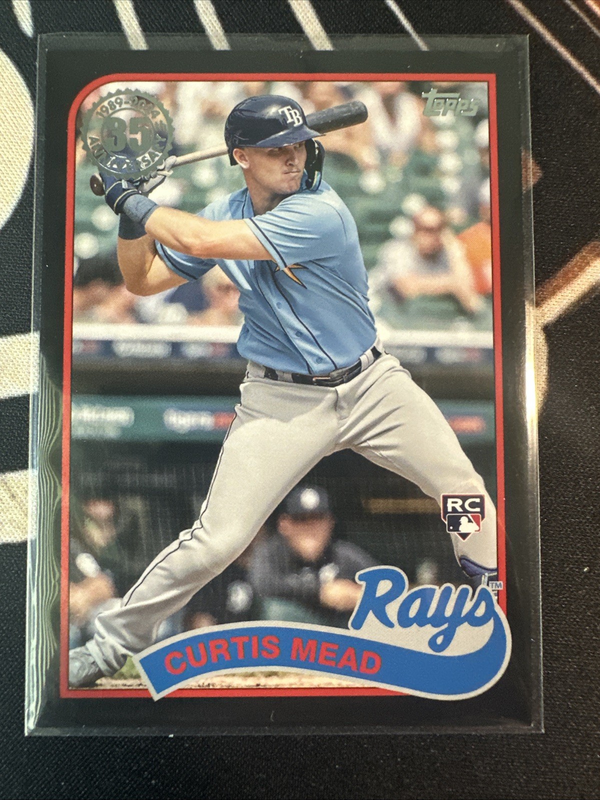 2024 Topps Series 1 - 1989 Topps Baseball Black #89B-85 Curtis Mead /299 (RC)