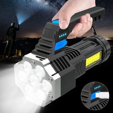Most Powerful 7LED USB Rechargeable LED Flashlight Super Bright Flashlight UK