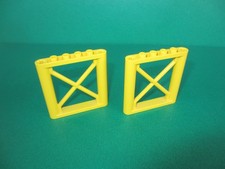 2x Lego Stütze gelb 1x6x5 Kran Pfeiler Gitter Ständer 64448 (261223L)