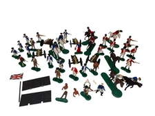 Vintage 1970's MEN OF '76 Revolutionary War SWOPPETS Plastic Figures Lot of 48