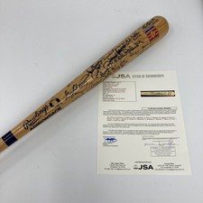 Beautiful Hall Of Fame Multi Signed Cooperstown Baseball Bat W/Inscriptions JSA
