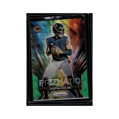 Justin Fields 2023 Panini Prizm Prizmatic Wave #3 Chicago Bears Football Card NM