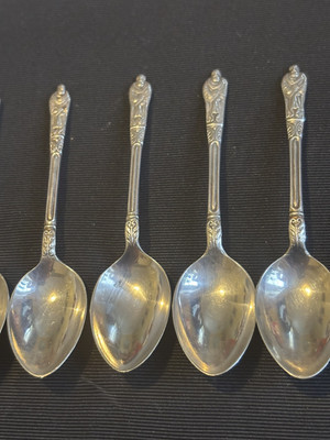 Antique Vintage Apostle By Potter (date S) A1 Silver Plate Tea Spoons  UK